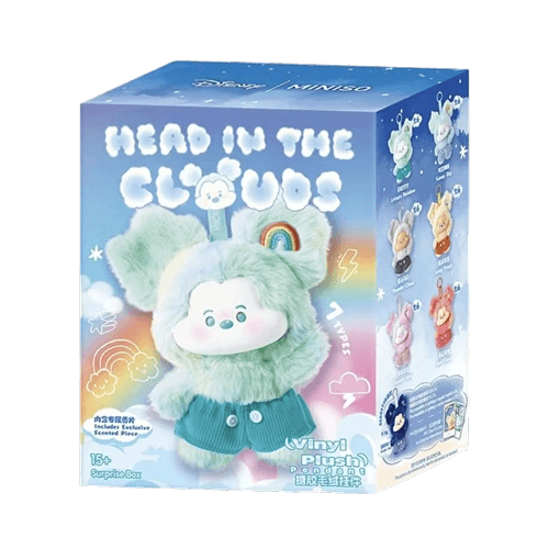 Miniso Disney Mickey Head In Clouds Vinyl Plush Pendant Single Blind Box