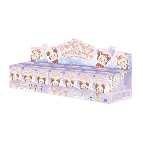 Miniso Top Toy Disney Squinting Sleepwear Series Plush Keychains Sealed Case (14 Blind Boxes)