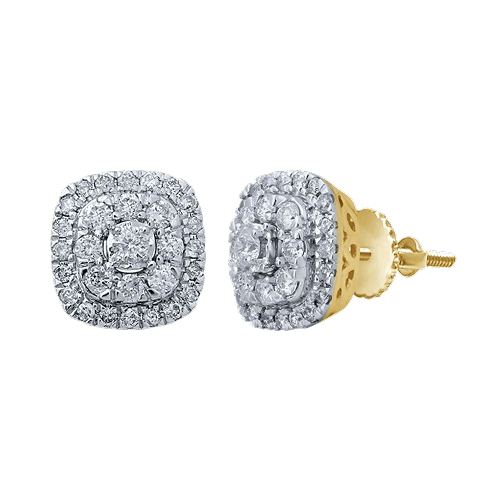 0.8cttw Cluster Diamond Earrings