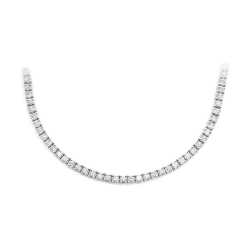 Diamond Tennis Necklace 14k Solid Gold 6.50ctw