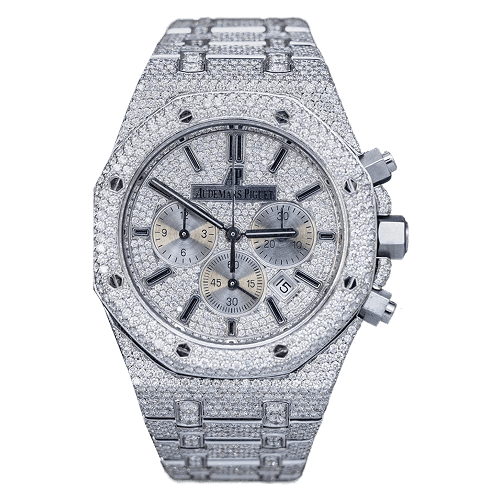 Royal Oak Ss 18.48ctw Fg/vs Chrono White Dial