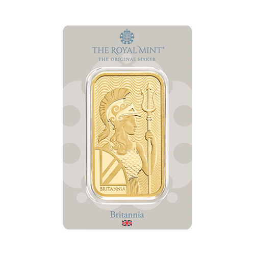 50gram Britannia Gold Minted Bar 9999