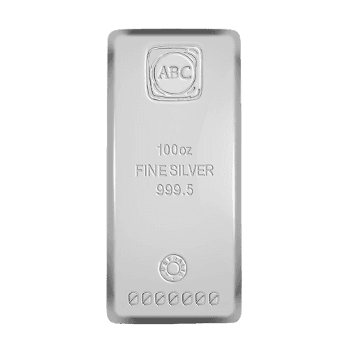 100oz Silver Cast Bar 999 - ABC Bullion