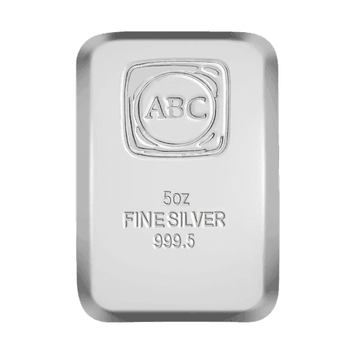 5oz Silver Cast Bar 9995 - ABC Bullion