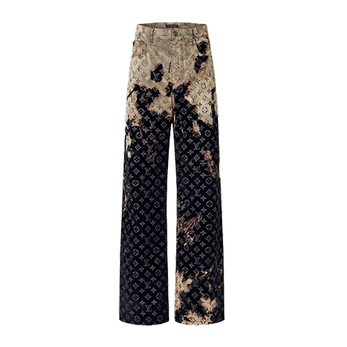 Monogram Bleached Denim Pants