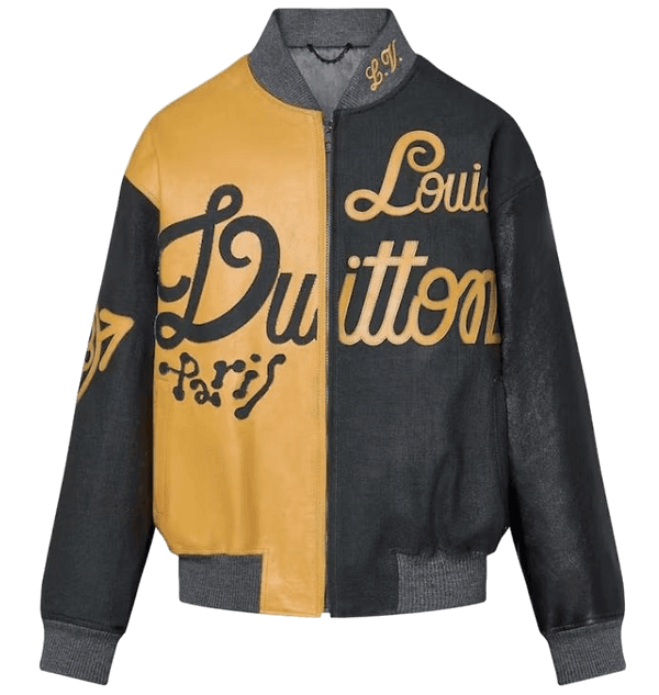 Mix Canvas Leather Bomber Marigold