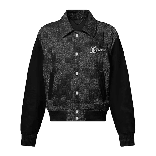 Mix Leather Varsity Blouson
