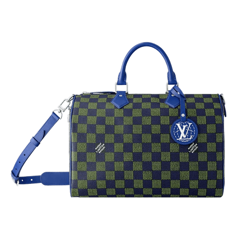 Speedy Bandouliere 40 Damier Heritage Blue Green