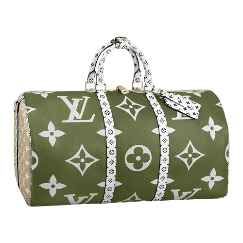 Keepall Bandouliere Monogram Giant 50 Khaki Green/Beige