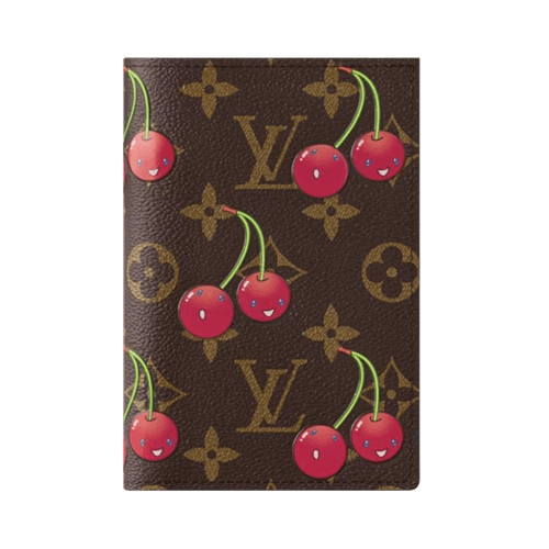 Cherry Passport Cover Brown Monogram