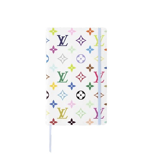 Monogram Multicolor Jane Notebook MM White
