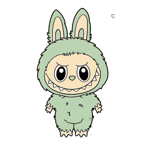 The Monsters Labubu Macaron Series Green Grape Sticker