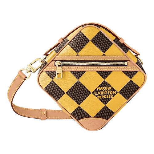 Chess Messenger Bag Damier Pop Jaune Mat