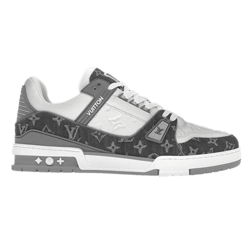 LV Trainer Monogram Denim Grey White