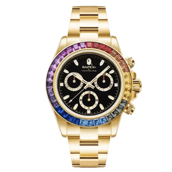 Type 4 BAPEX Crystal Stone Watch