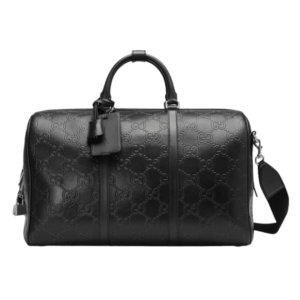 GG Embossed Duffle Bag Black