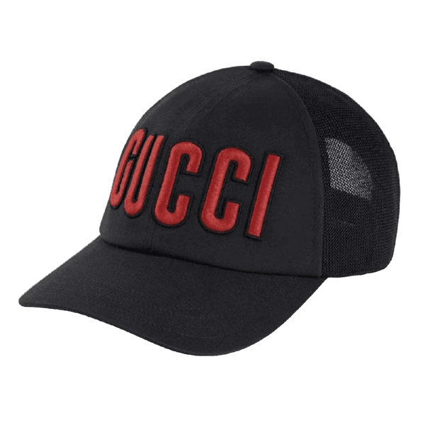 Embroidered Logo Baseball Cap Black