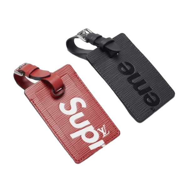 Luggage Tag Set Epi Black/Red
