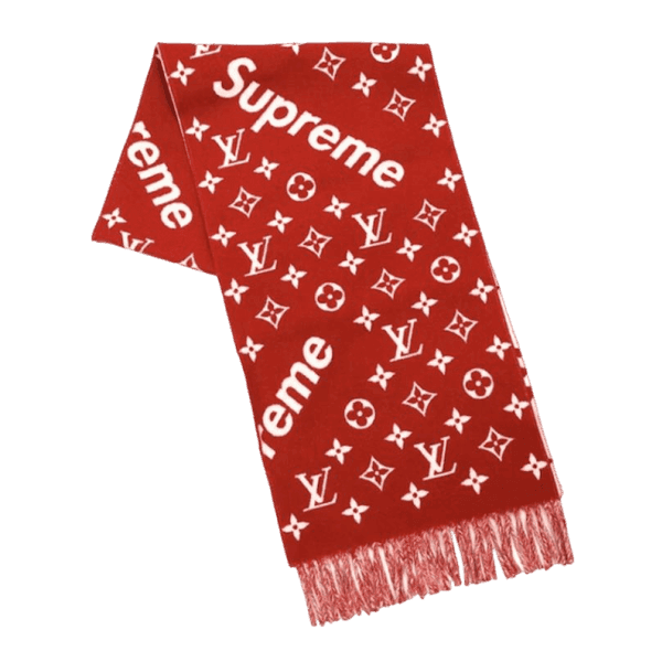Monogram Scarf Red