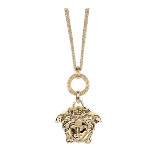 Medusa Head Stacked Chain Necklace