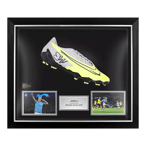 Erling Haaland Signed Grey and Yellow Nike Phantom Boot