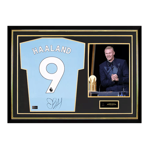 Erling Haaland Official Ballon d'Or™ Back Signed Manchester City 2023-24