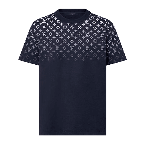 Gradient Cotton T-shirt Navy Blue