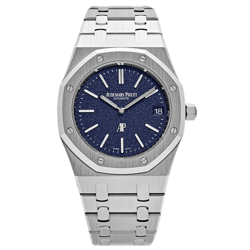 Royal Oak 'Jumbo' Extra-Thin White Gold Grainy