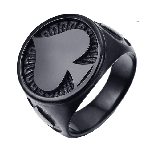 Ace of Spades Black Ring